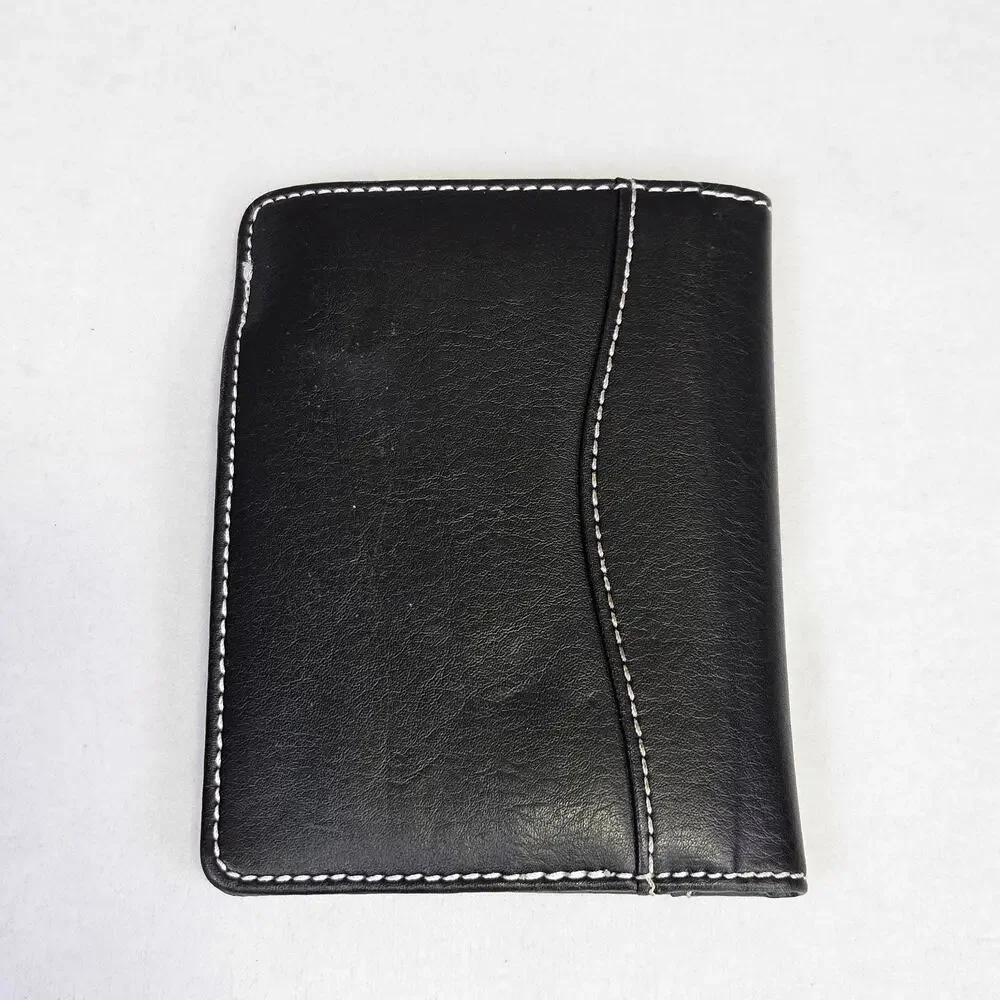 Texas A&M Pocket Notepad Organizer Bi-Fold Faux Leather Aggies Black Wallet ATM